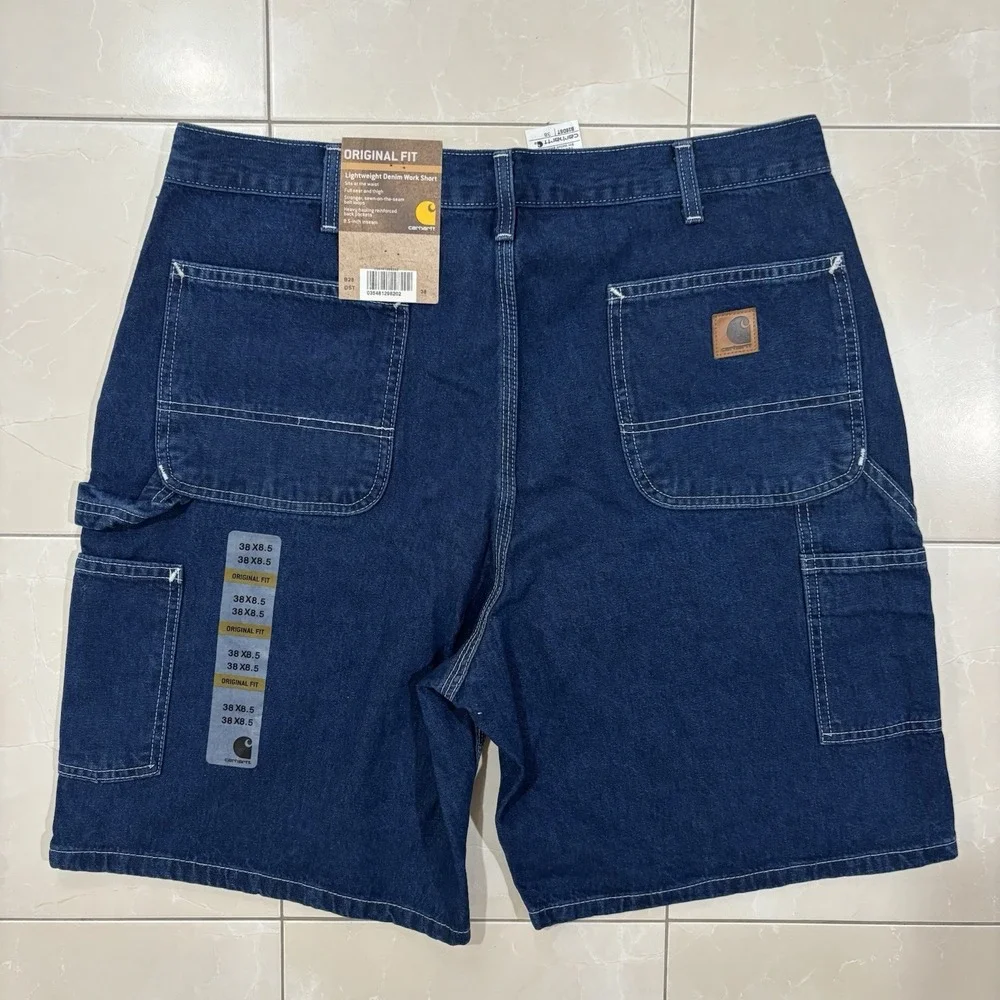Vintage Carhartt B28 Jean Shorts Men's 38 NEW Blue Carpenter Jorts Y2K Skater